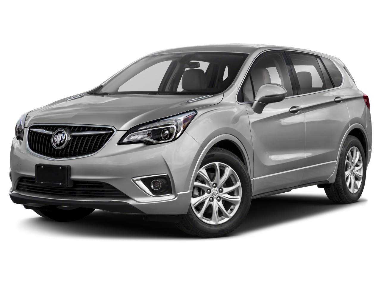 2019 Buick Envision Essence in Summit White — front three-quarter view