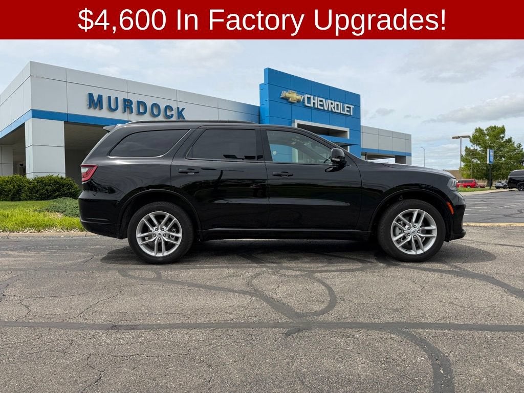 2026 Dodge Durango GT Plus AWD in Black — front three-quarter view