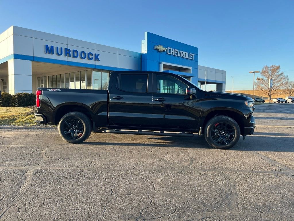 2026 Chevrolet Silverado 1500 RST in Black — front three-quarter view