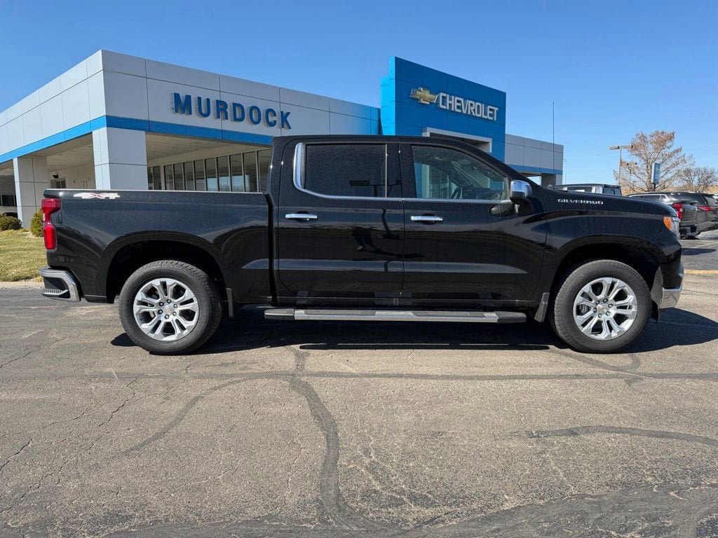 2026 Chevrolet Silverado 1500 LTZ in Black — front three-quarter view