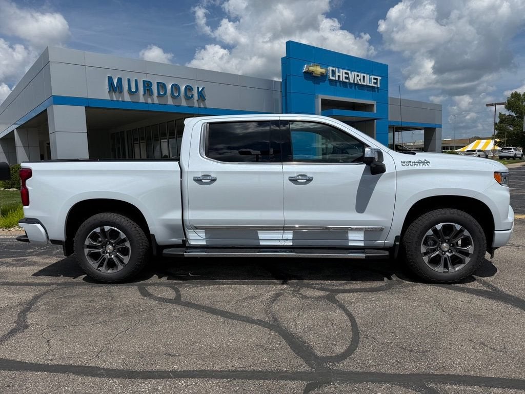 2026 Chevrolet Silverado 1500 High Country in Polar White Tricoat — front three-quarter view
